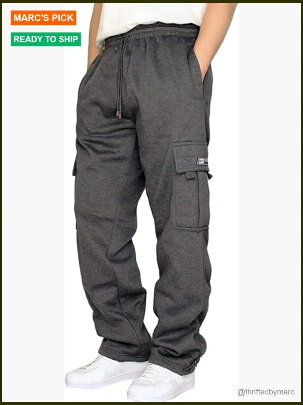 Men's Cargo Sweatpants Joggers with Pockets for Hiking Workout